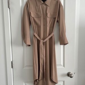 Banana Republic Taupe Midi Dress with Belt